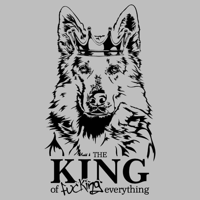 Weisser Schweizer Schäferhund King Hundespruch