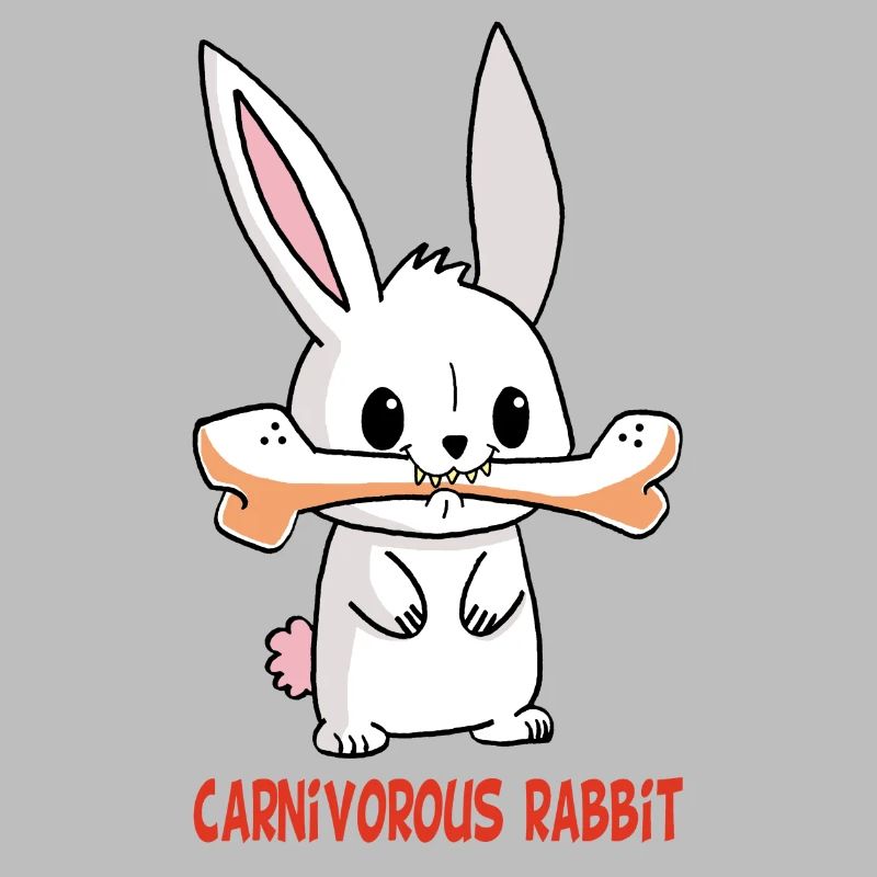 Lapin blanc carnivore