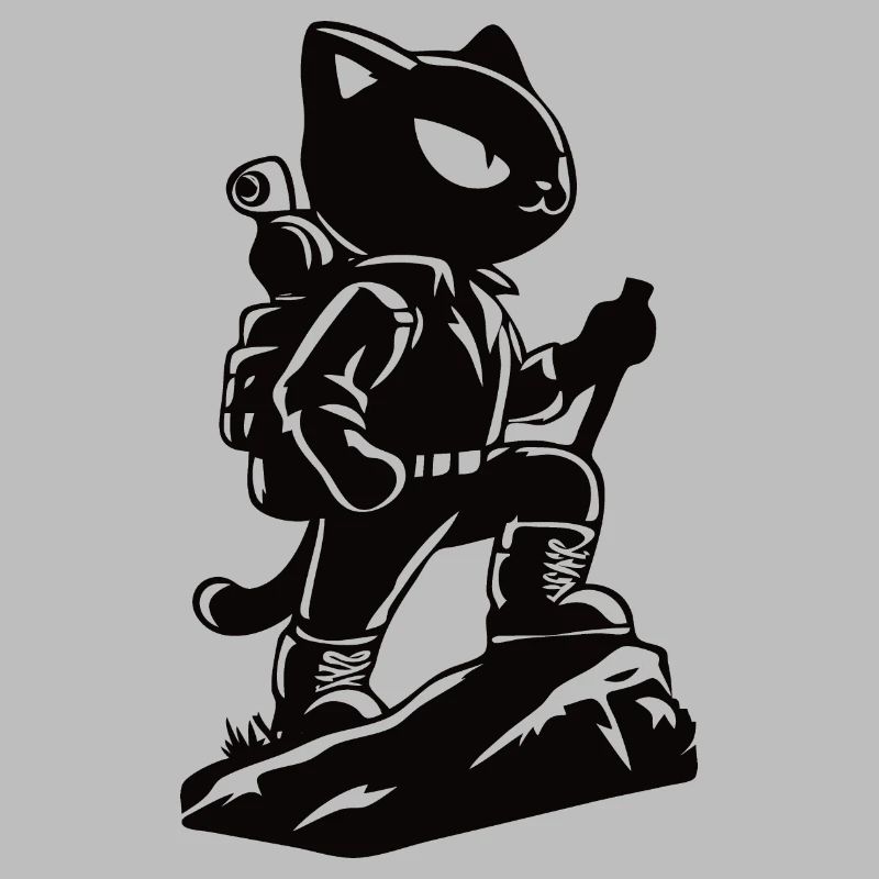 Conception de randonnée Colles avec le chat errant