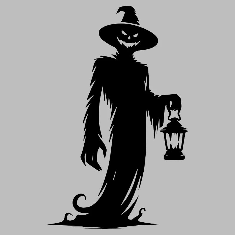 Scary Magic Halloween Hat with Lantern