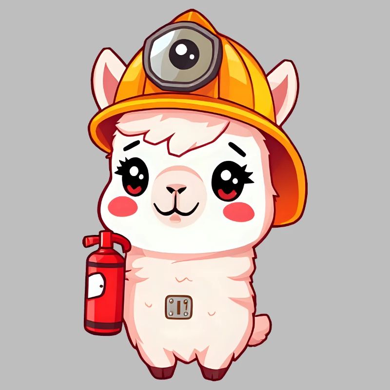 Safety First Alpaca fire fighter