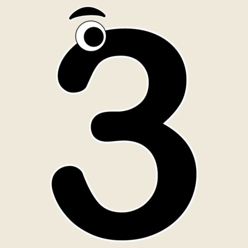 Number Three 3 Kids Birthday Learn Math