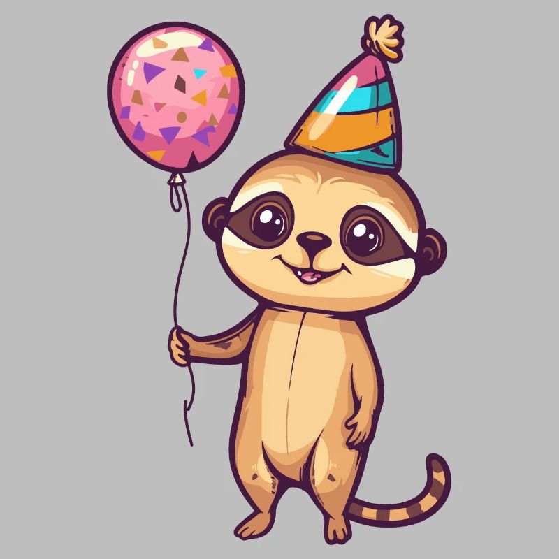 Suricate Anniversaire Bande Dessinée Mignon