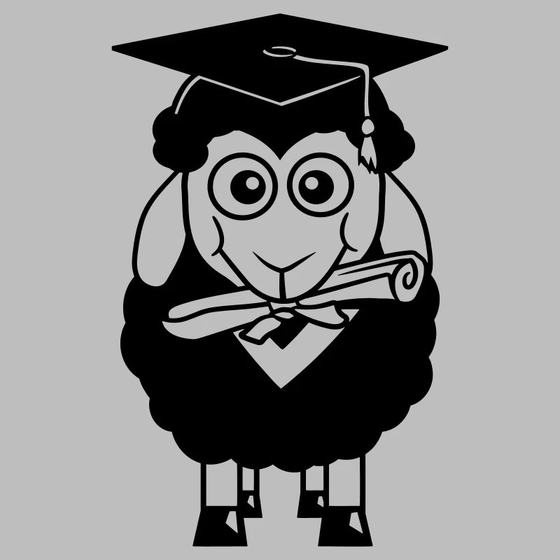 Sheep School Certificate College Graduation Abi Students