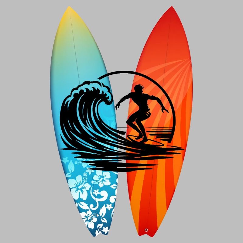 Surfeur planche de surf