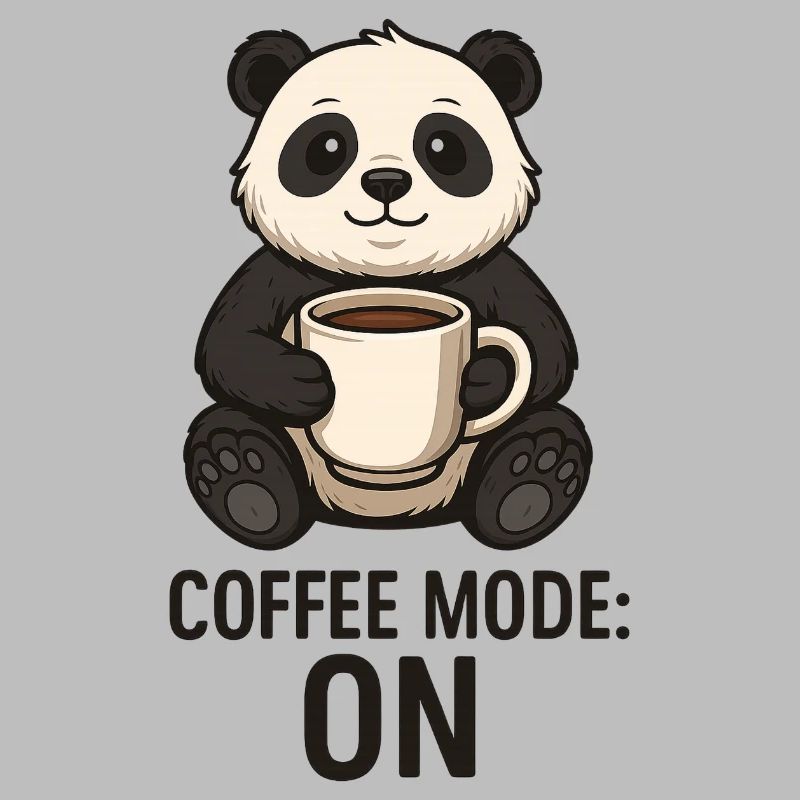 Kaffee Panda Modus An Tier Design 