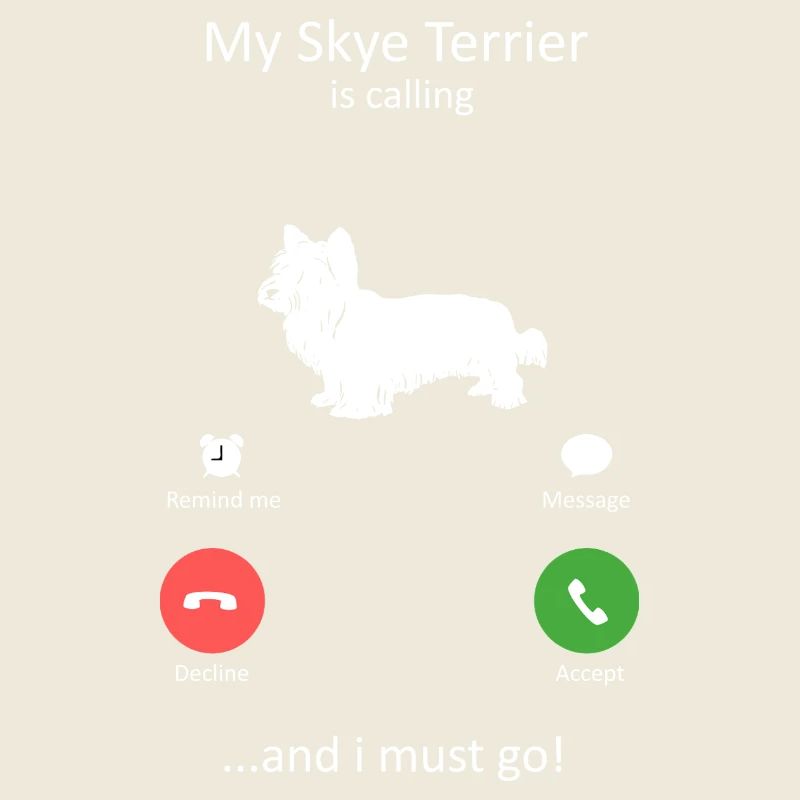 Mon Skye Terrier appelle la silhouette du chien drôle