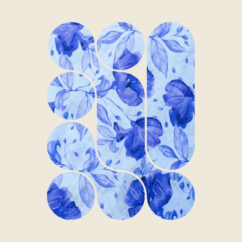 Blue Floral Elegance