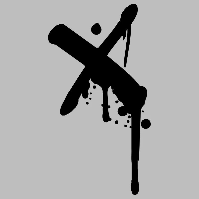 X Croix Croix graffiti gouttes spray