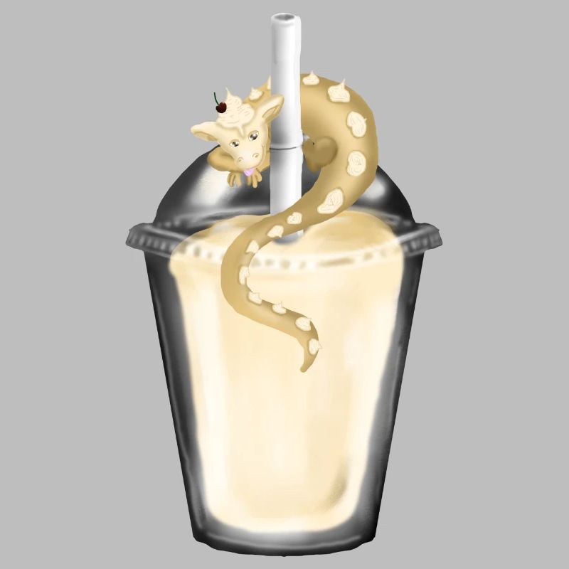 Milchshake mit Drache