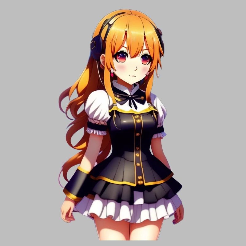 Chibi süßes Mädchen. Chibi Süßes Mädchen Aufkleber