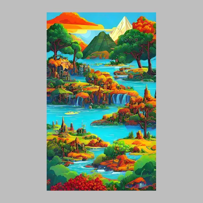 Exotische & bunte KI-Landschaft