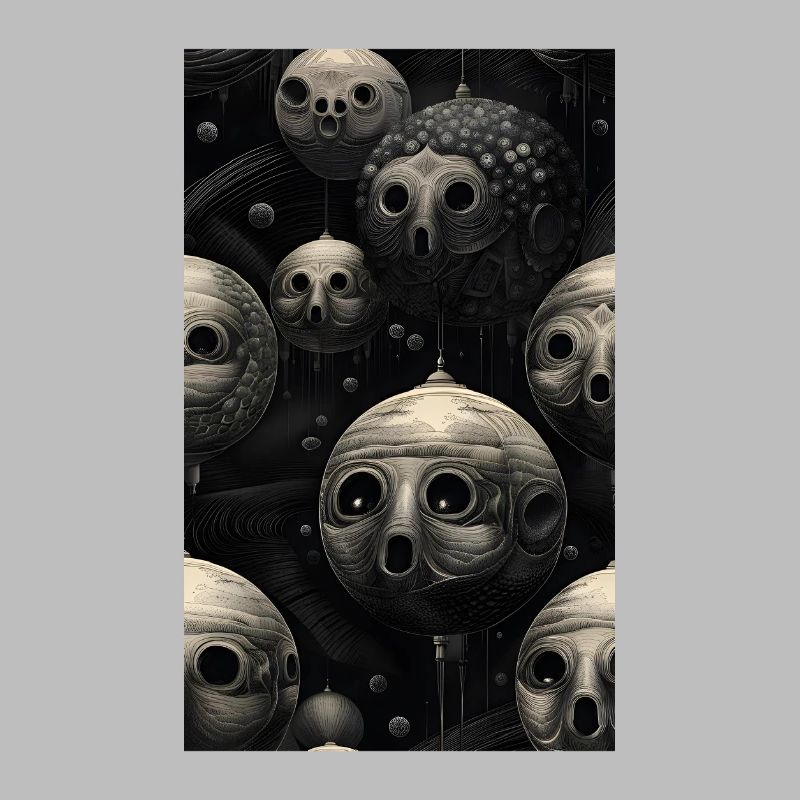 Grey sphere faces