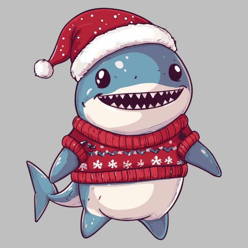 Bande dessinée de Noël requin