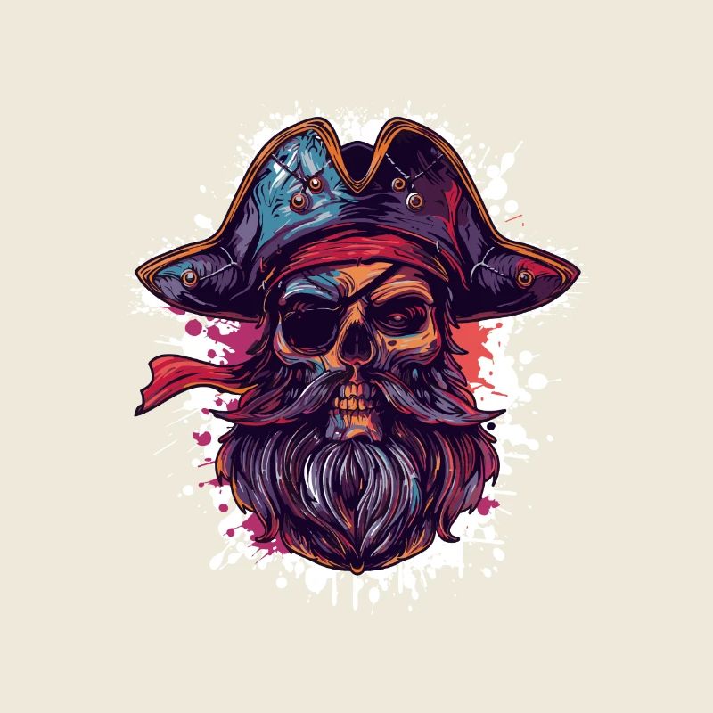 Capitaine du crâne de pirate