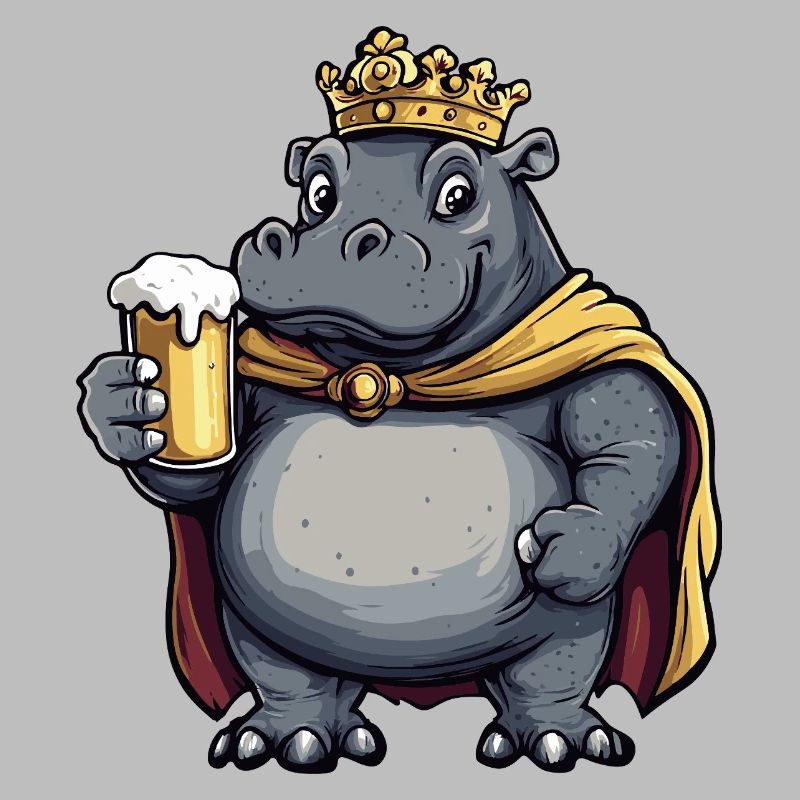 Nilpferd Bier Lustig