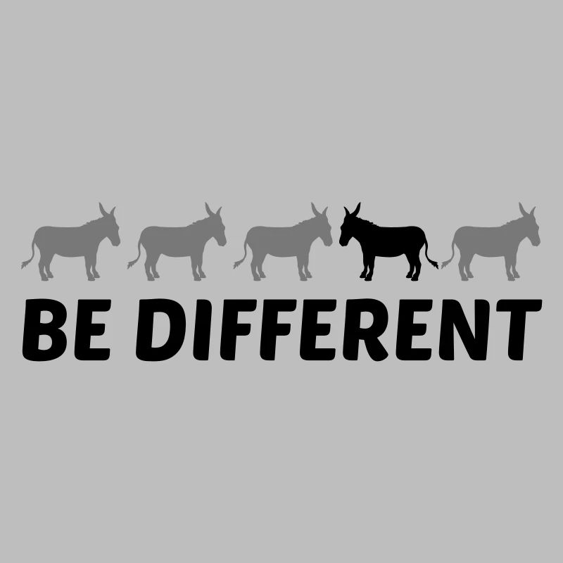 text anders be different esel pferd pony klein pac