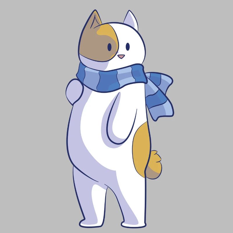 chat avec écharpe