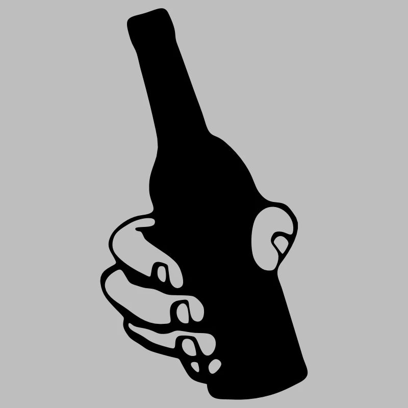 hand mit bierflasche