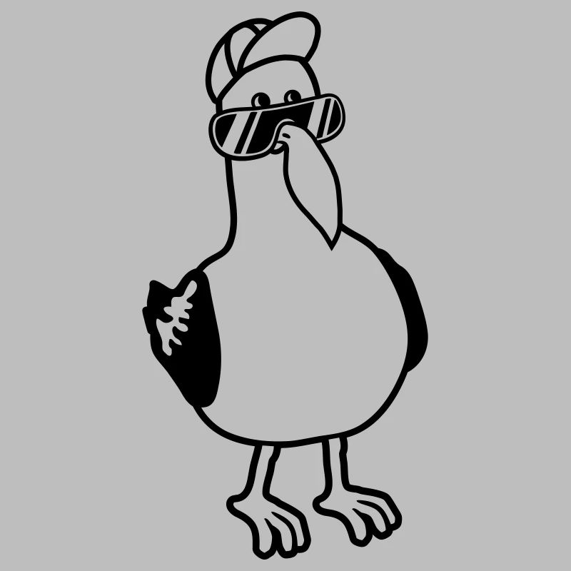 Möwe coole Sonnenbrille Mütze