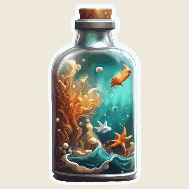 Magic Bottle / Cork / Underwater / Fish