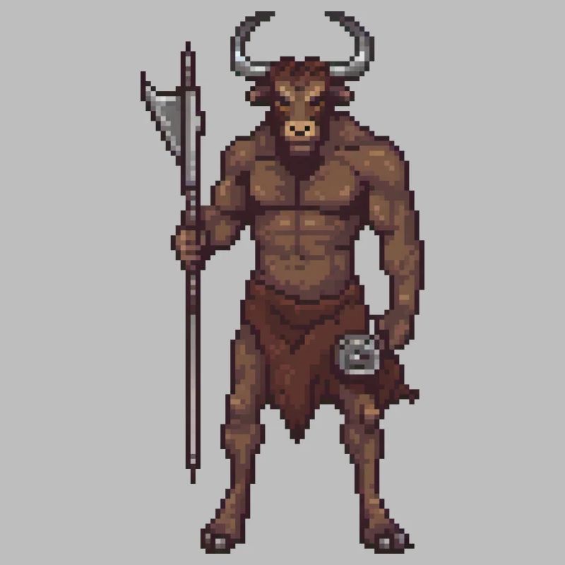 Mächtiges Minotaurus-Pixel
