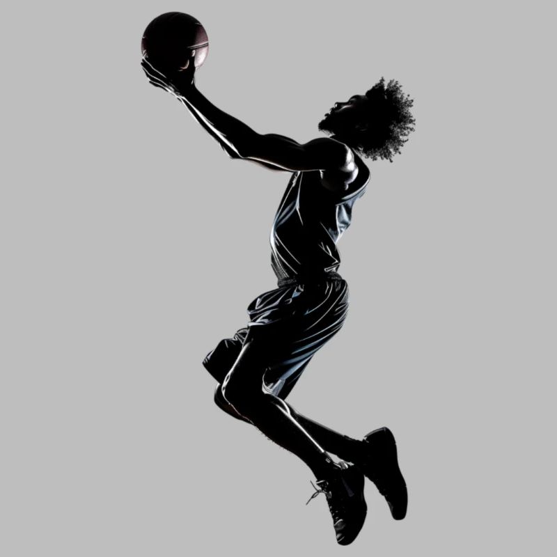 silhouette d’un basketteur
