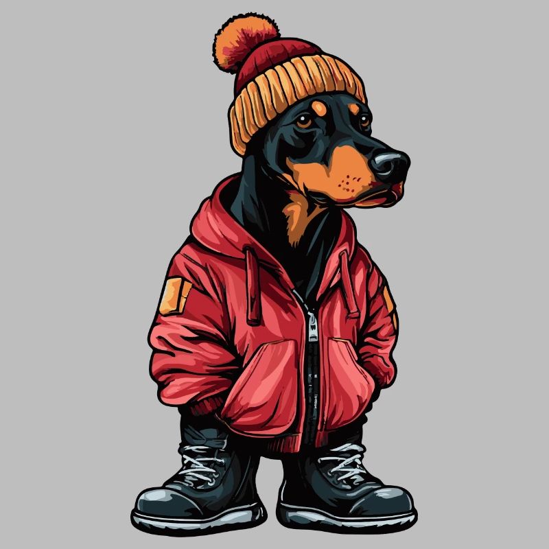 Doberman chien mode d’hiver