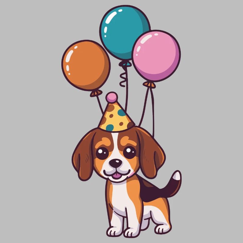 Beagle Hunde Geburtstag Comic Niedlich