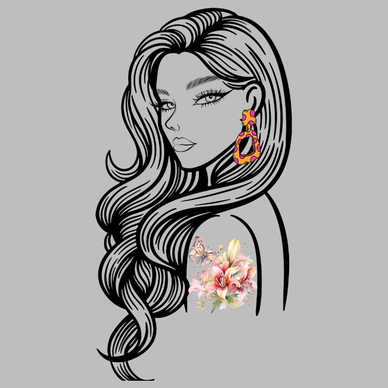 Explodiertes Tattoo Blumendesign