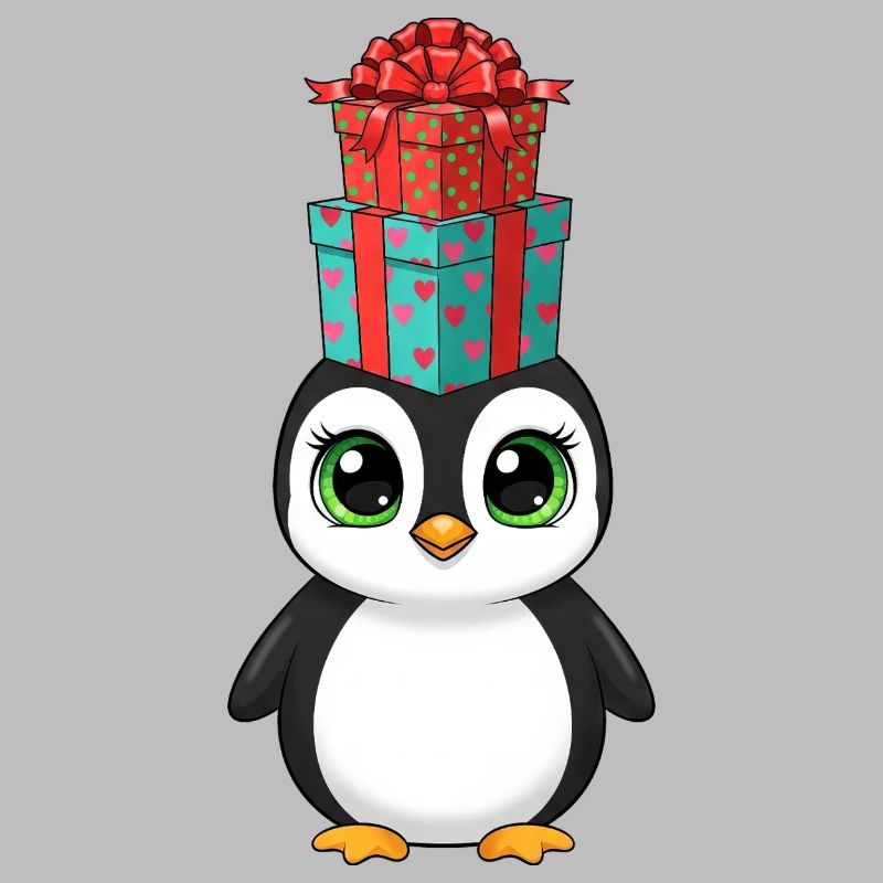 Drôle Pingouin Cadeaux de Noël Équilibre