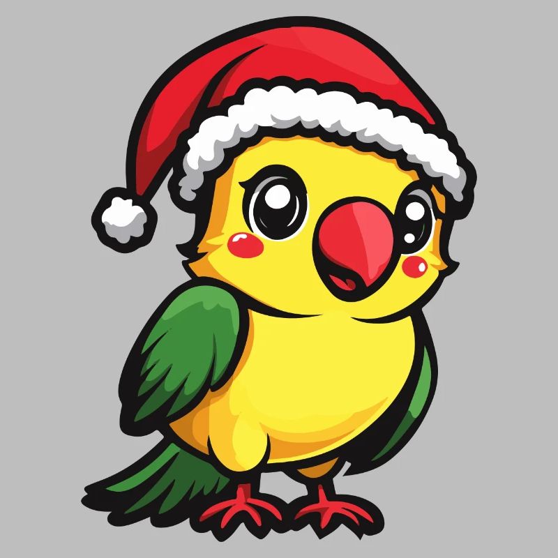 Perroquet Noël mignon