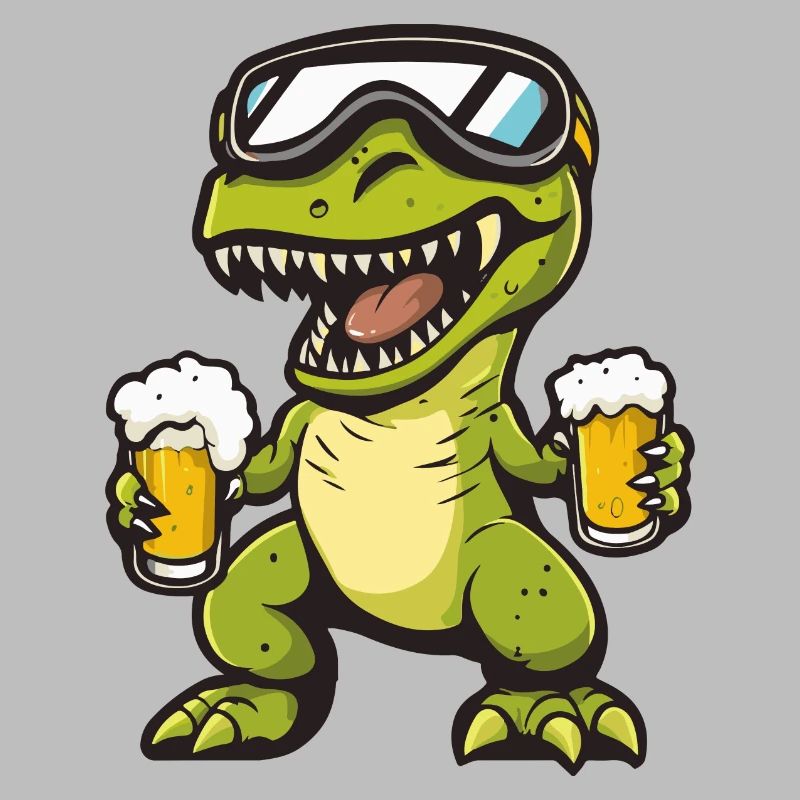 Dinosaur T-Rex Ski Beer
