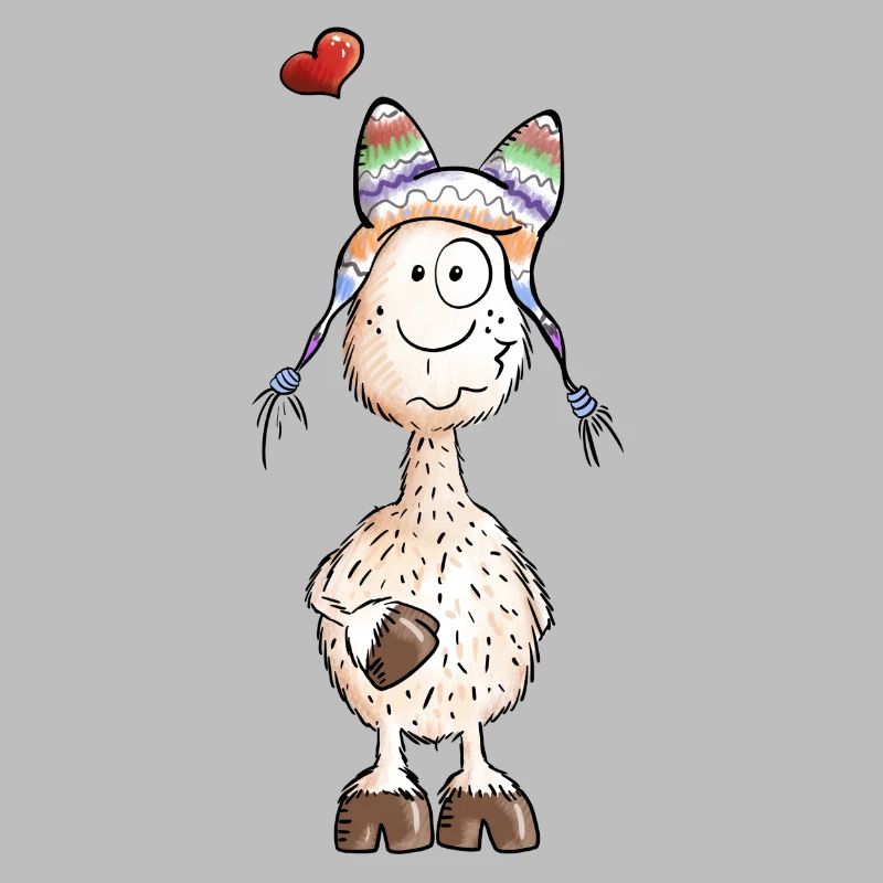 Lama mit Herz - Alpaka - Comic - Geschenk