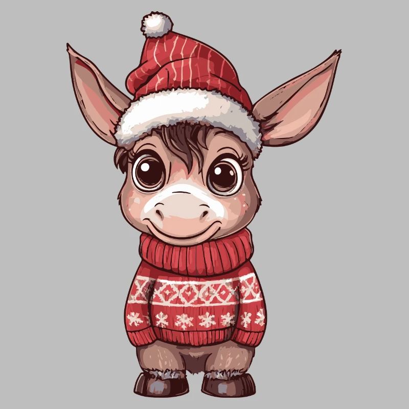 Esel Weihnachten Comic