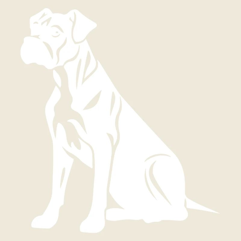 Silhouette de chien boxer