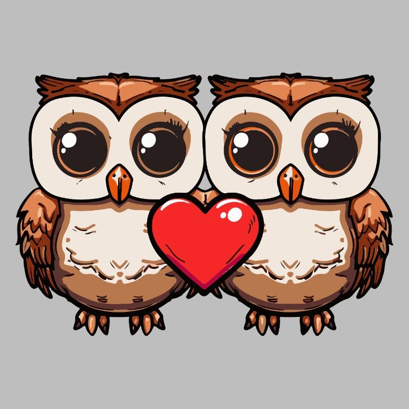 Eule Paar Valentinstag