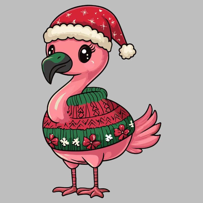 Flamingo Weihnachten Comic