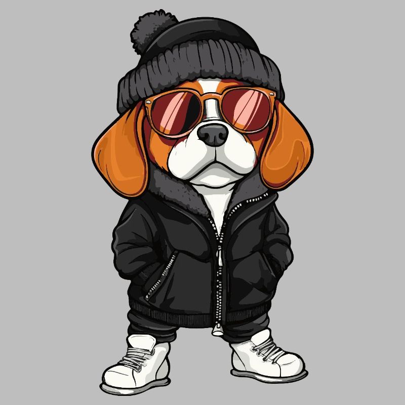 Beagle Hund Cool Comic