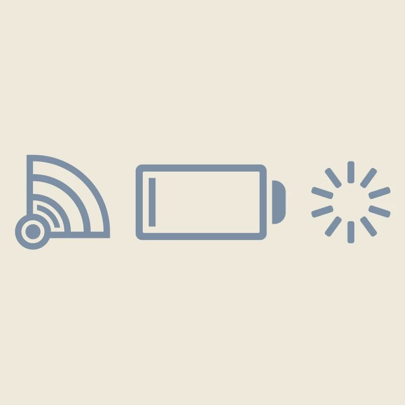 Logos pas de batterie de connexion