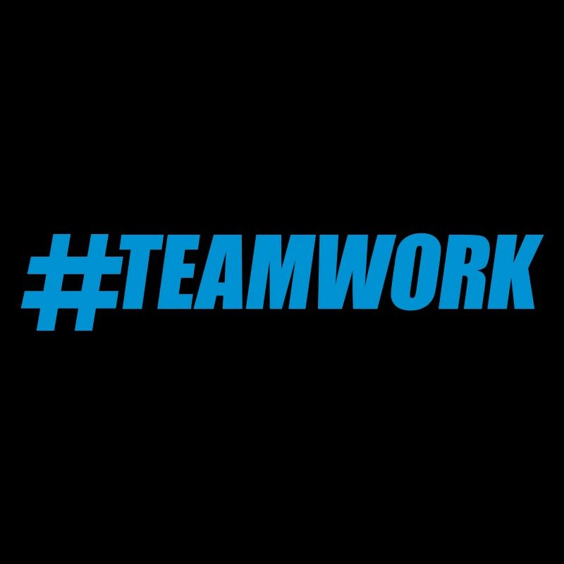 Blau Hashtag Teamwork Logo Design Crew Freunde Gru