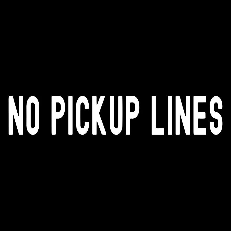 NO PICKUP LINES