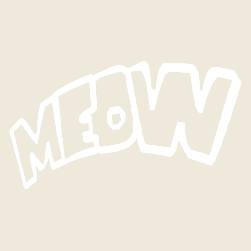 Meow Cat Comic Meow Lettres Chaton Texte Citation