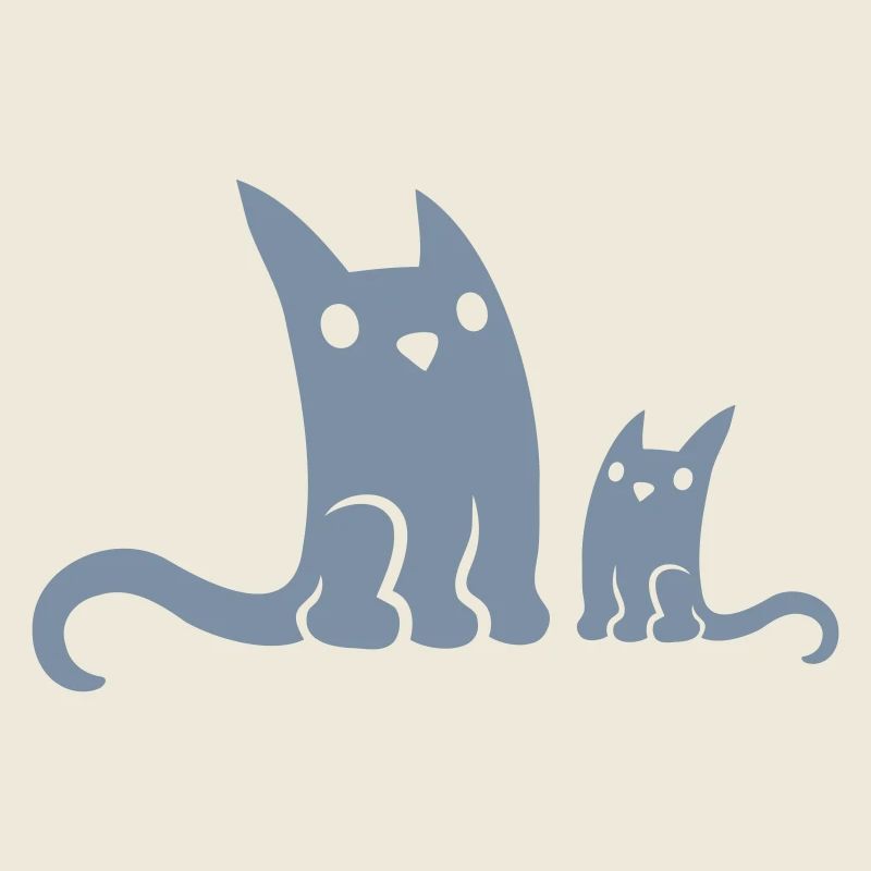 Mama Kind Katzen Familie
