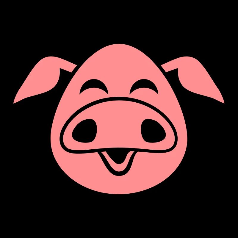 Drôle rire cochon heureux