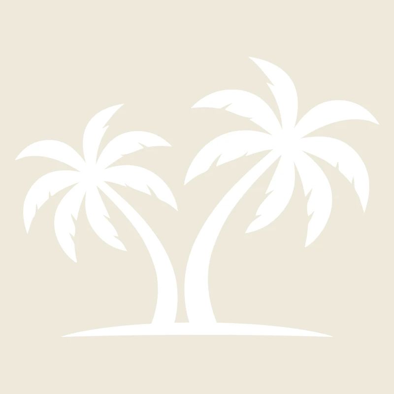 Île symbole de palmier