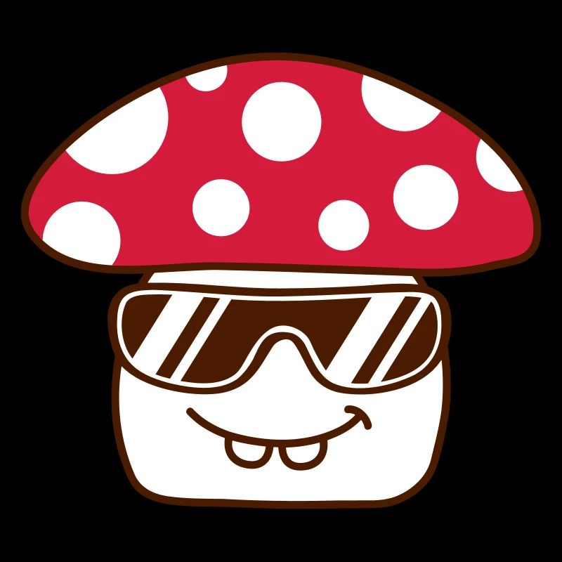 Champignon Lunettes de soleil Points rouges Champignon