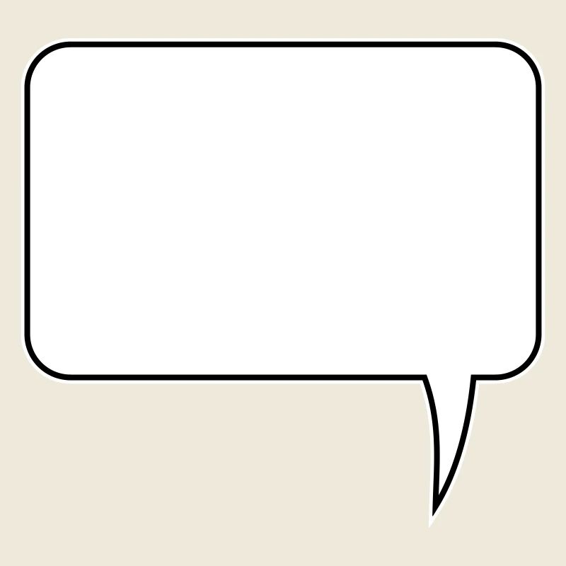 Conception rectangulaire de bulle de dialogue