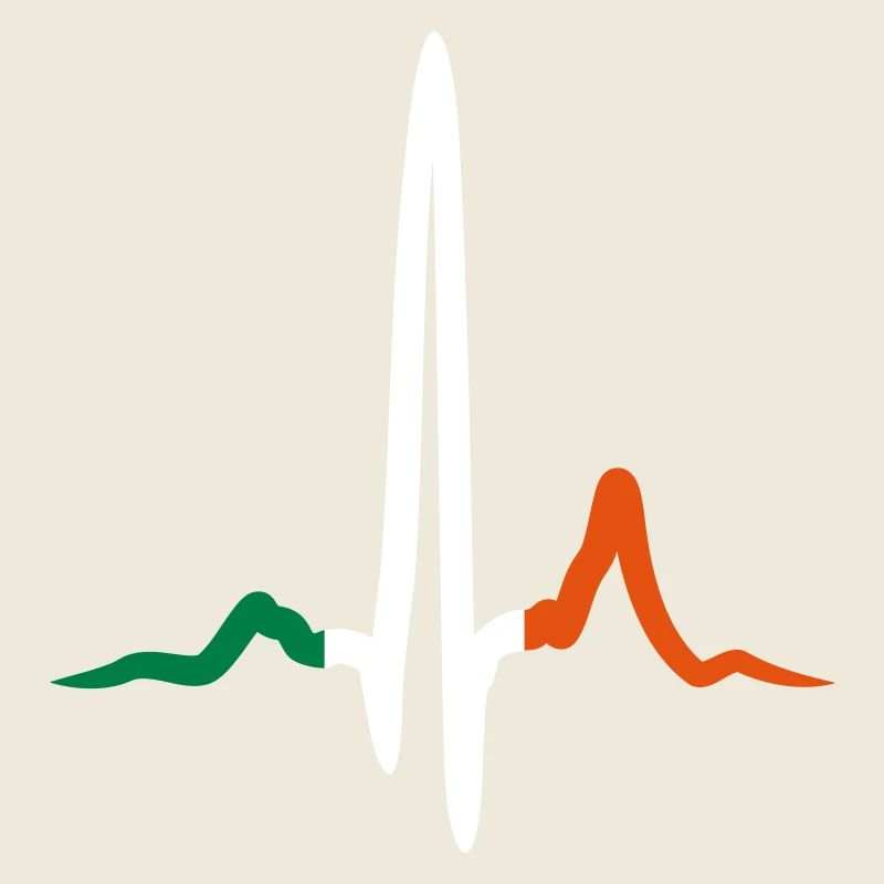 Battement de cœur irlandais Saint Patrick’s Day drapeau couleurs