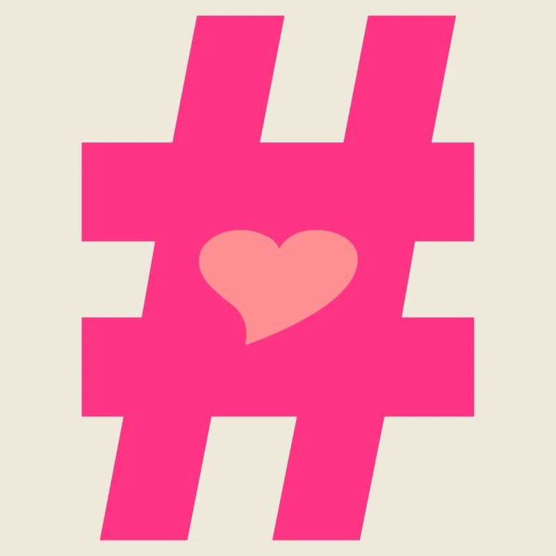 ❤I Love Hashtag-Hashtag Symbol Vector Design❤